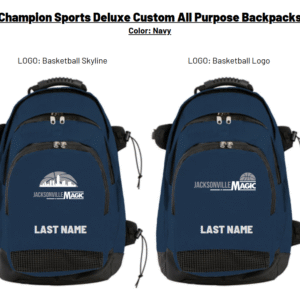 Champion Sports Deluxe Custom All Purpose Backpacks Jacksonvill Magic