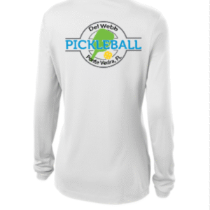 DEL WEBB WOMENS LST353 LONG SLEEVE TEE SILK SCREENED LOGO FRONT AND BACK