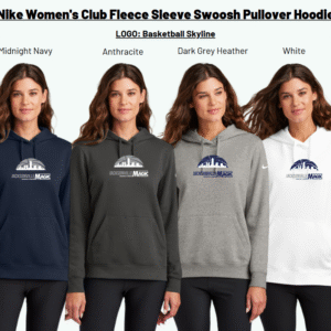 Nike Women's Club Fleece Sleeve Swoosh Pullover Hoodie Jacksonville Magic