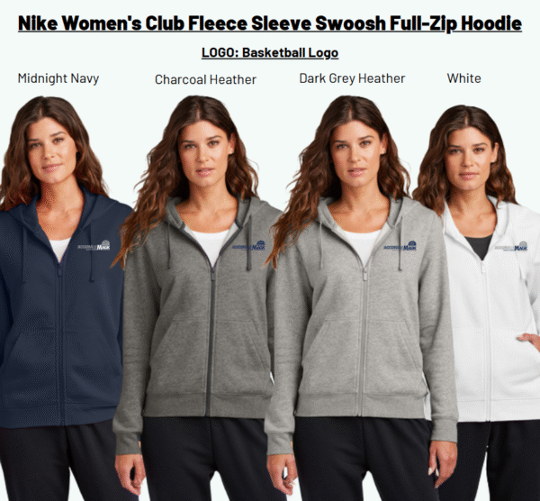 Nike Women's Club Fleece Sleeve Swoosh Full-Zip Hoodie Jacksonville Magic - Image 2