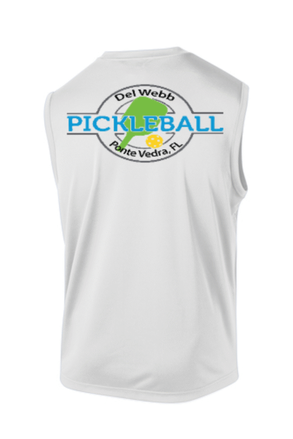 DEL WEBB MENS ST352 SLEEVELESS COMPETITOR TEE LOGO FRONT AND BACK