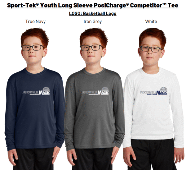 Sport-Tek® Youth Long Sleeve PosiCharge® Competitor™ Tee Jacksonville Magic - Image 2